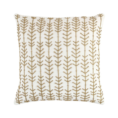 Coussin en velours perlé à la main avec tige linéaire de la collection Luxe