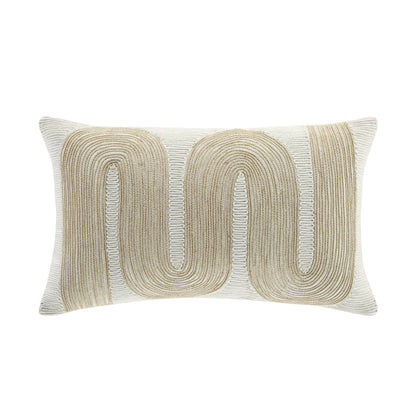 Coussin en velours côtelé scintillant Odilla de la collection Luxe