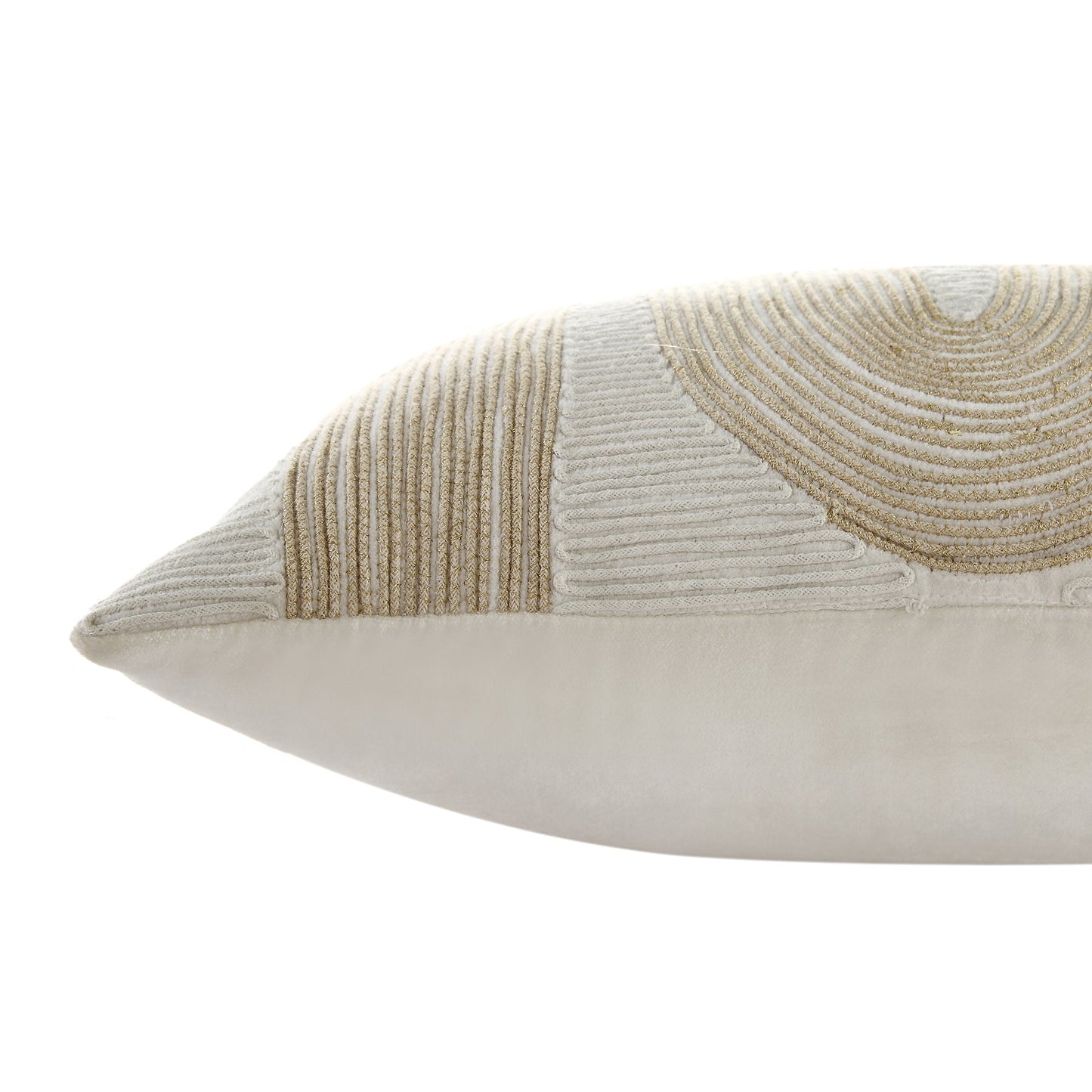 Coussin en velours côtelé scintillant Odilla de la collection Luxe