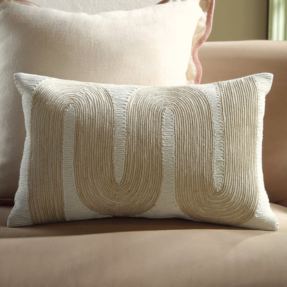 Coussin en velours côtelé scintillant Odilla de la collection Luxe