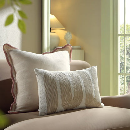 Coussin en velours côtelé scintillant Odilla de la collection Luxe