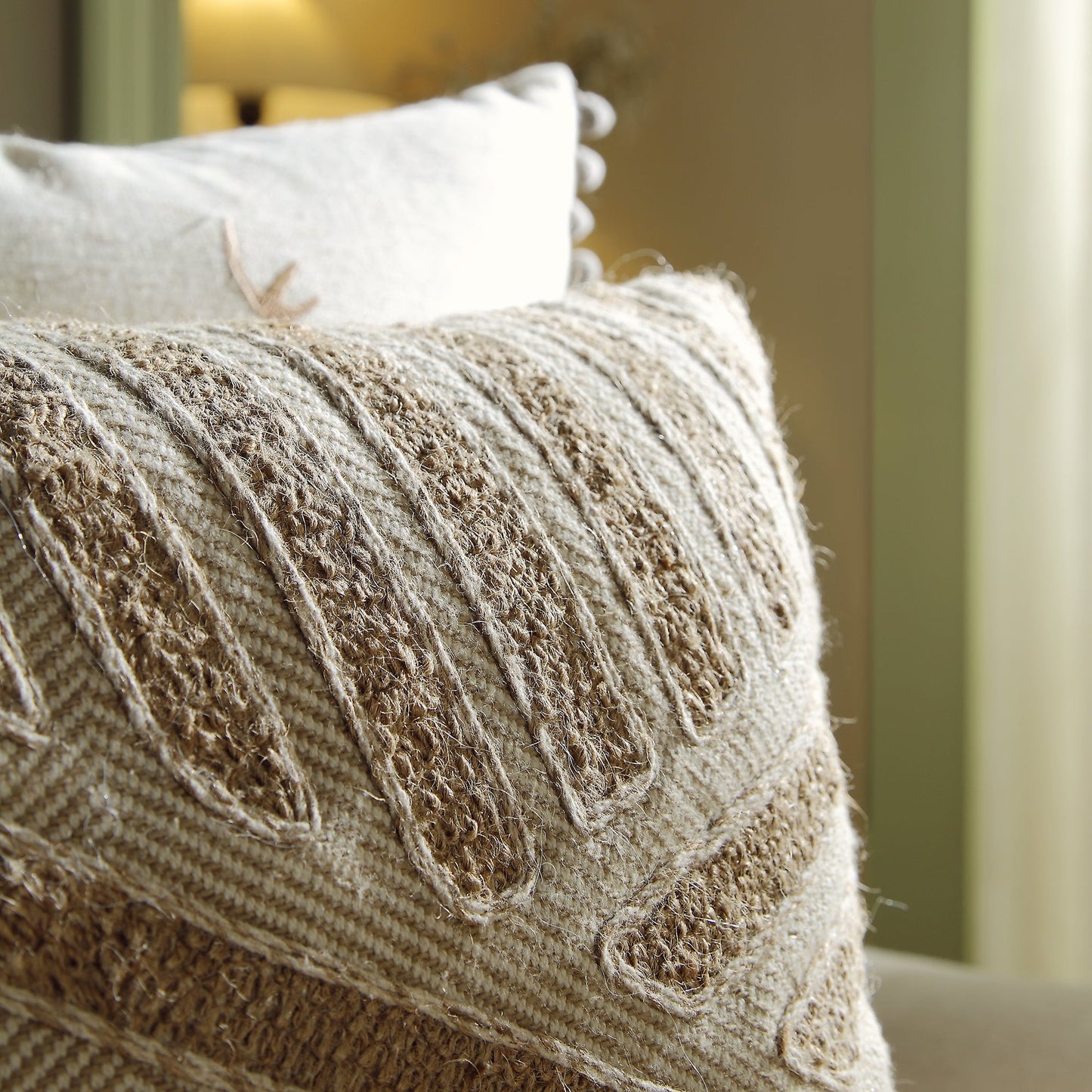 Coussin en jute du Nil de la collection Boho