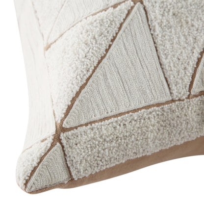 Coussin en patchwork Victoria Bouclé et perles faites à la main, collection Luxe