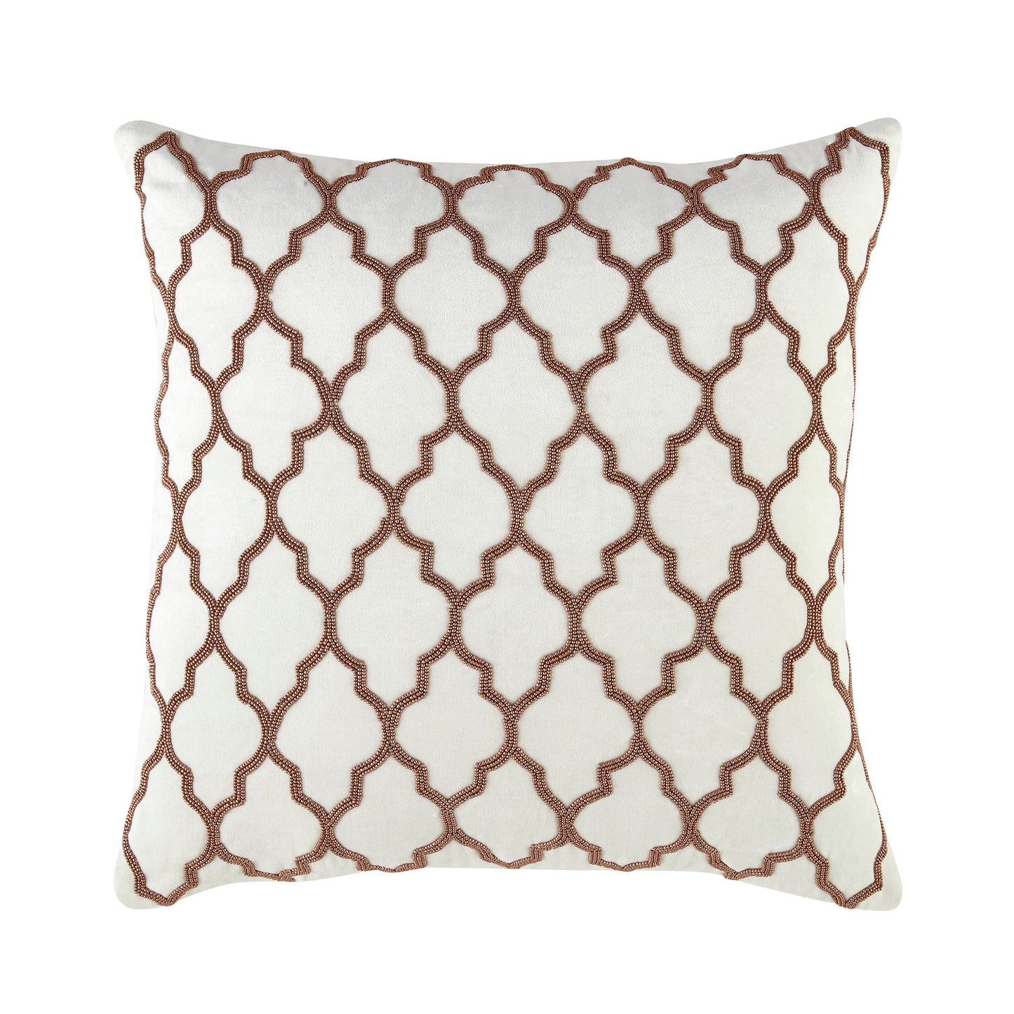Coussin en treillis perlé à la main de la collection Luxe