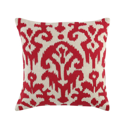 Coussin brodé à la main fuchsia de la collection Ikat