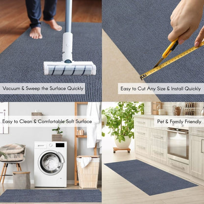 Tapis de couloir intérieur/extérieur de haute qualité, sur mesure, avec envers antidérapant en PVC, 91 cm de large x longueur au choix