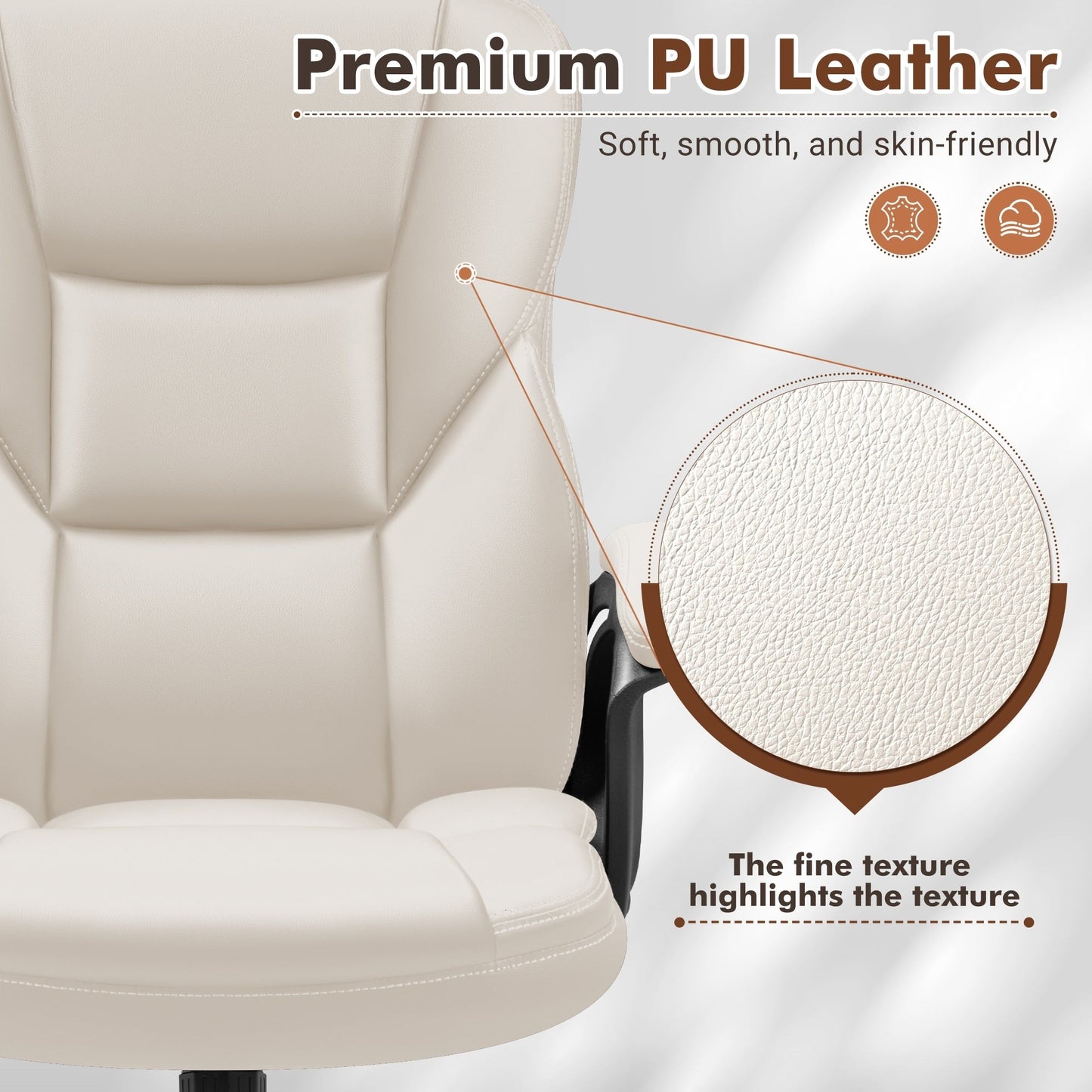 Chaise de bureau Homall à dossier haut, ergonomique, pour cadre supérieur.