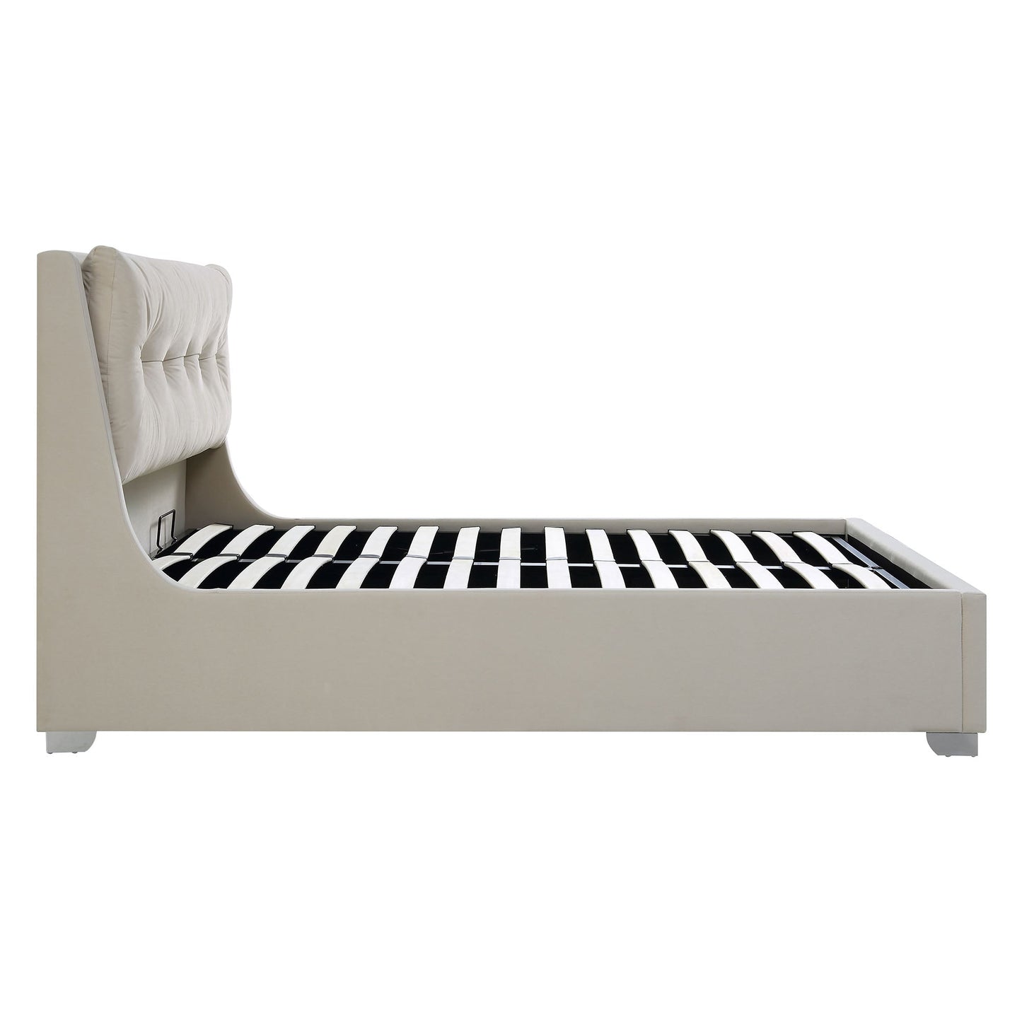 Lit coffre ottoman en velours champagne Hadley