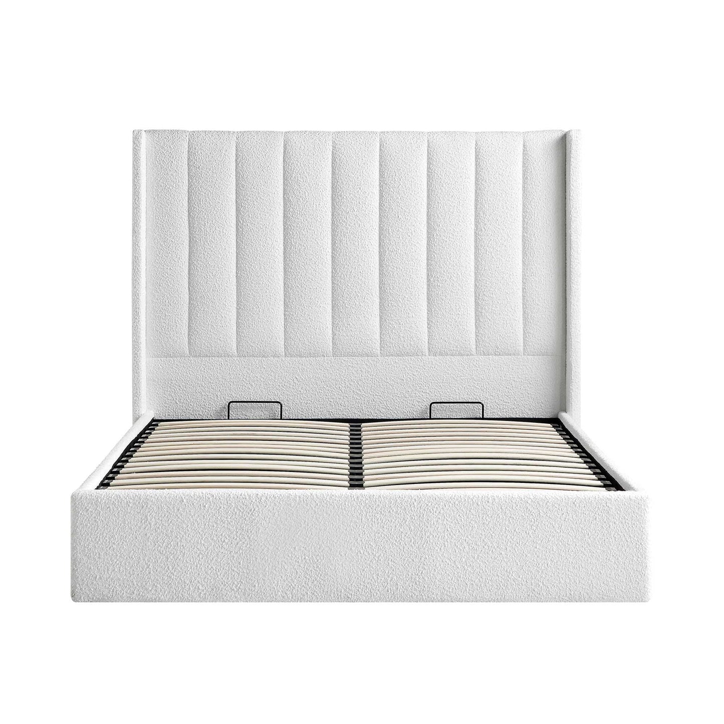 Lit de rangement ottoman Wilton White Boucle