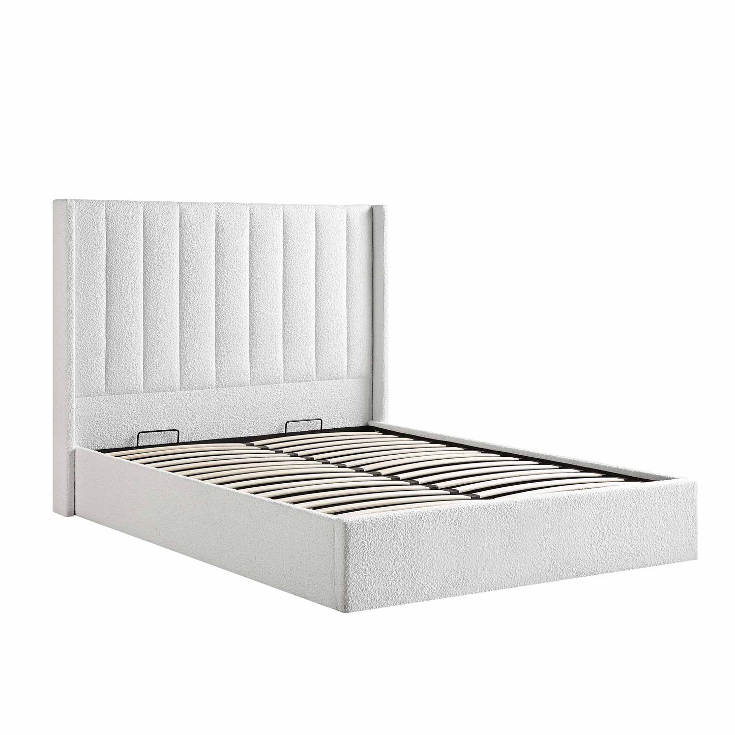Lit de rangement ottoman Wilton White Boucle