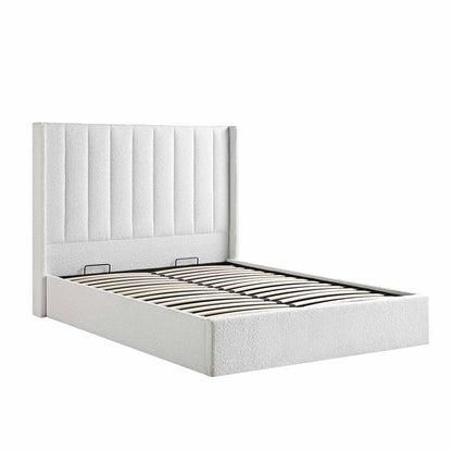 Lit de rangement ottoman Wilton White Boucle