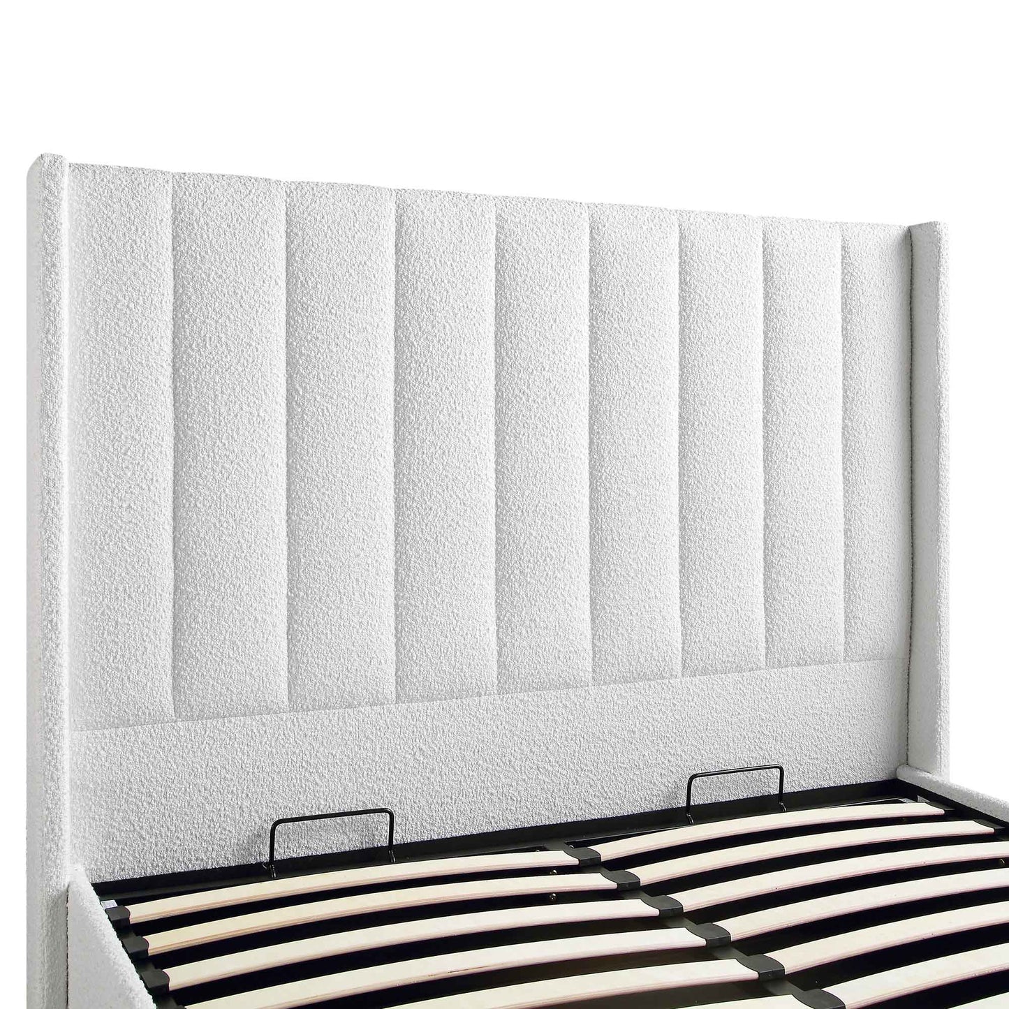 Lit de rangement ottoman Wilton White Boucle