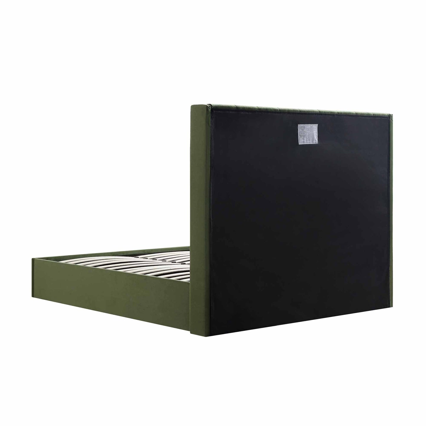 Lit coffre ottoman en velours vert mousse Wilton