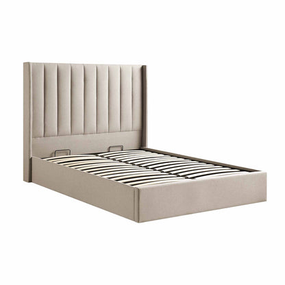 Lit de rangement ottoman en tissu Wilton Warm Stone