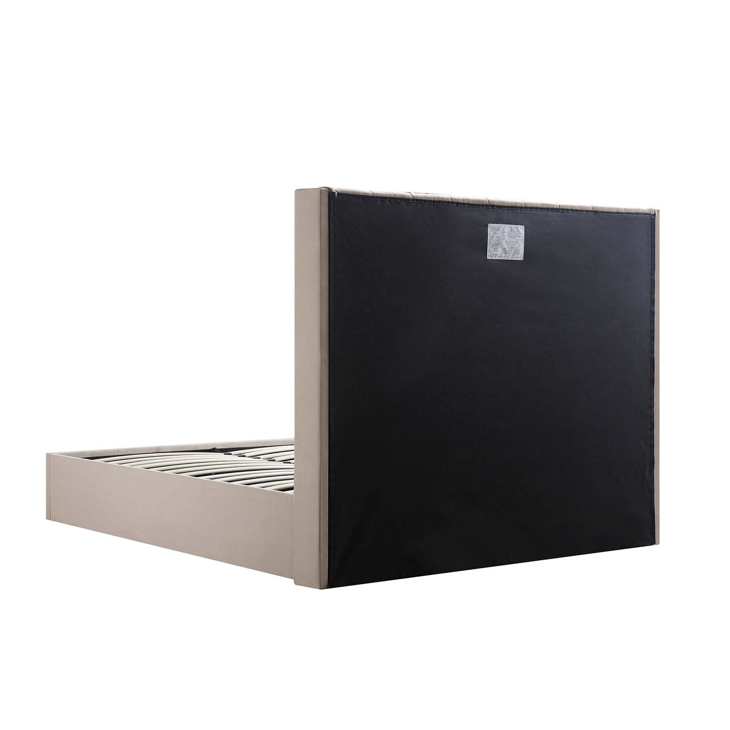 Lit de rangement ottoman en velours champagne Wilton