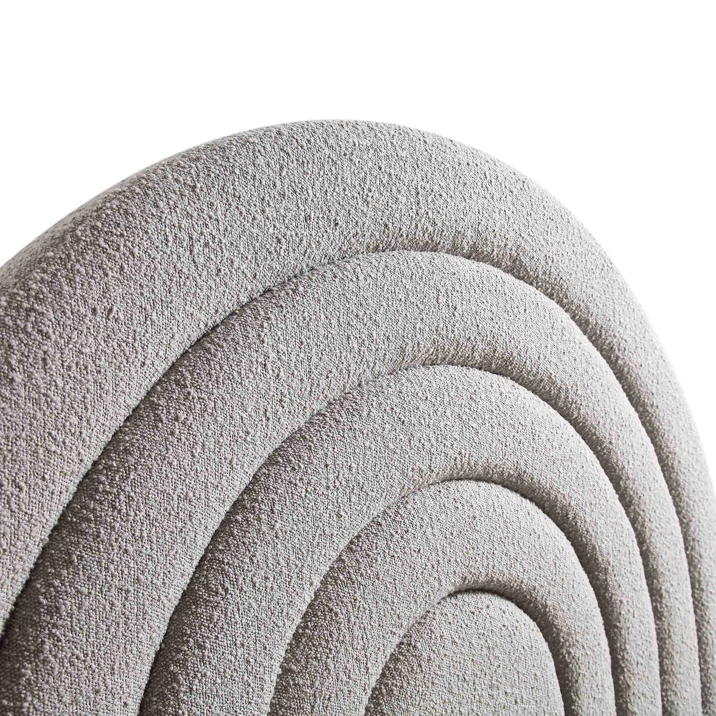 Lit coffre ottoman Archer gris bouclé