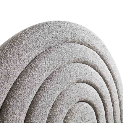 Lit coffre ottoman Archer gris bouclé