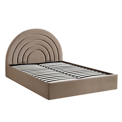 Lit coffre ottoman en velours de vison Archer