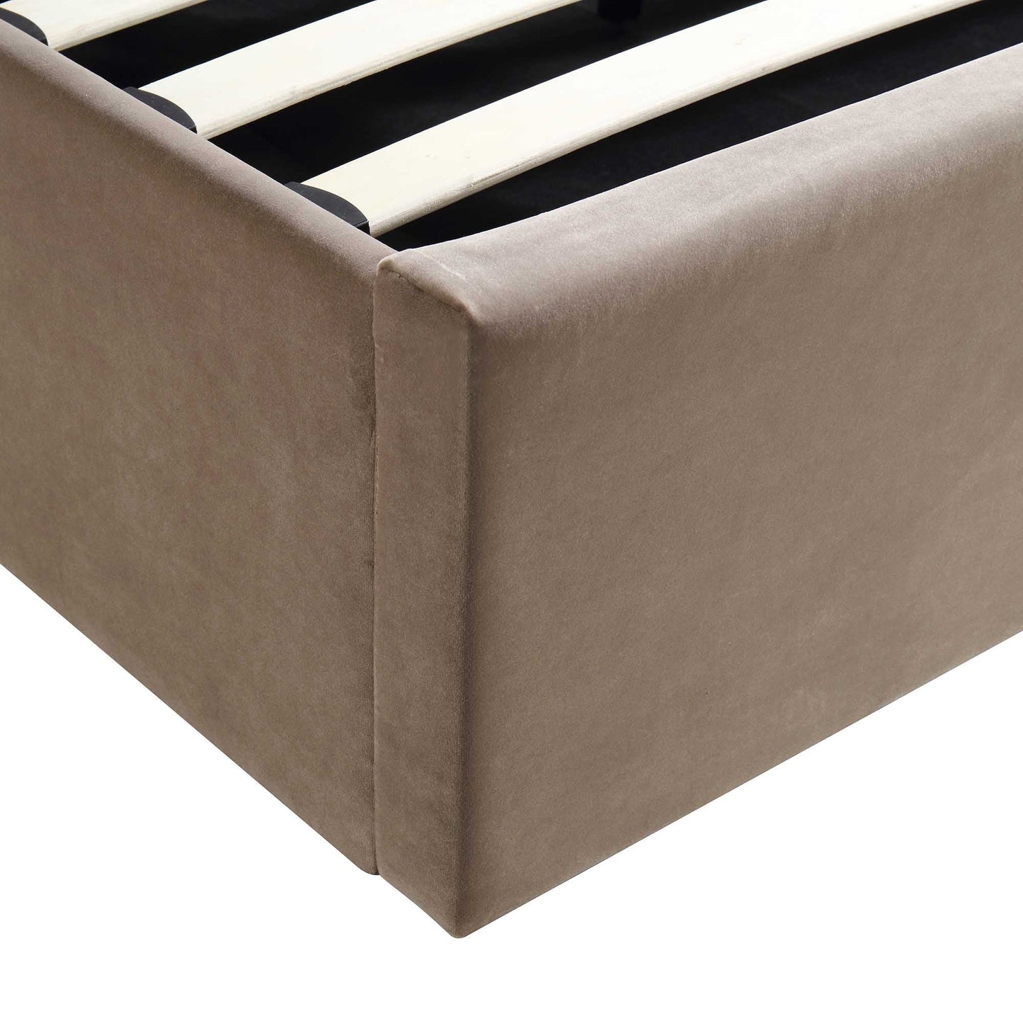 Lit coffre ottoman en velours de vison Archer