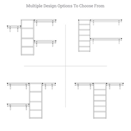 Système de placard John Louis Home en bois massif blanc