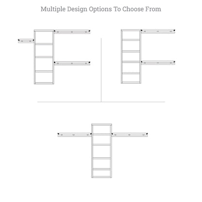 Système de rangement John Louis Home Simplicity en bois massif, couleur acajou rouge