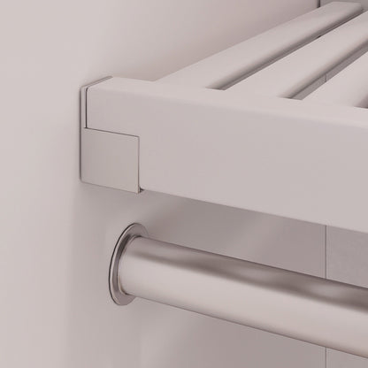 Système de placard John Louis Home en bois massif avec 3 tiroirs, blanc