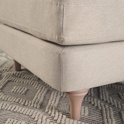 Tapis en laine tissé à la main Avanti gris clair et crème à pompons en losanges