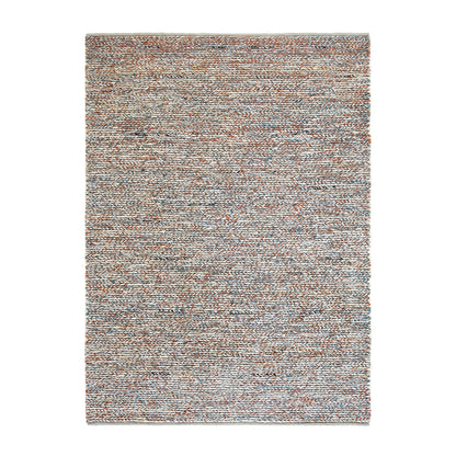Tapis en jute tressé à la main Aurora bronze et bleu sarcelle
