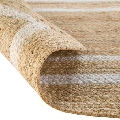 Tapis festonné en jute tressé à la main Evie