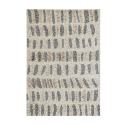 Tapis rectangulaire en laine de Nouvelle-Zélande touffeté à la main Pebble