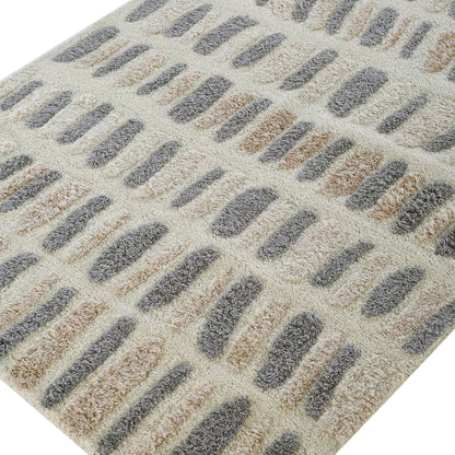 Tapis rectangulaire en laine de Nouvelle-Zélande touffeté à la main Pebble