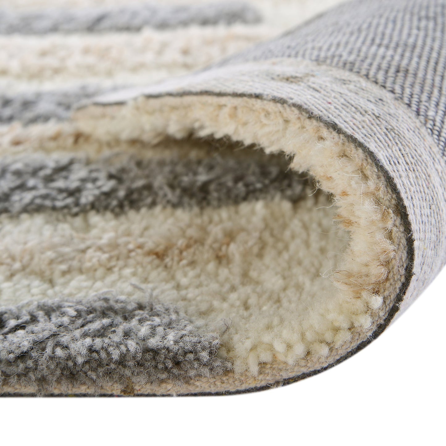 Tapis rectangulaire en laine de Nouvelle-Zélande touffeté à la main Pebble