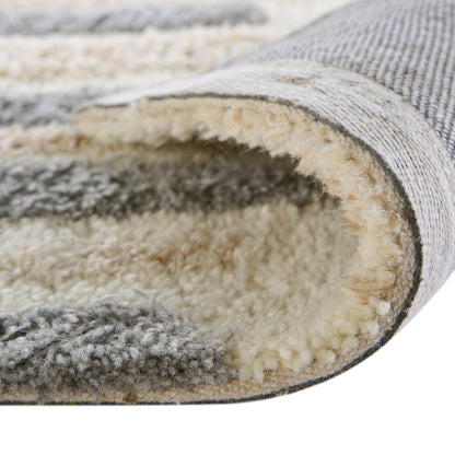 Tapis rectangulaire en laine de Nouvelle-Zélande touffeté à la main Pebble