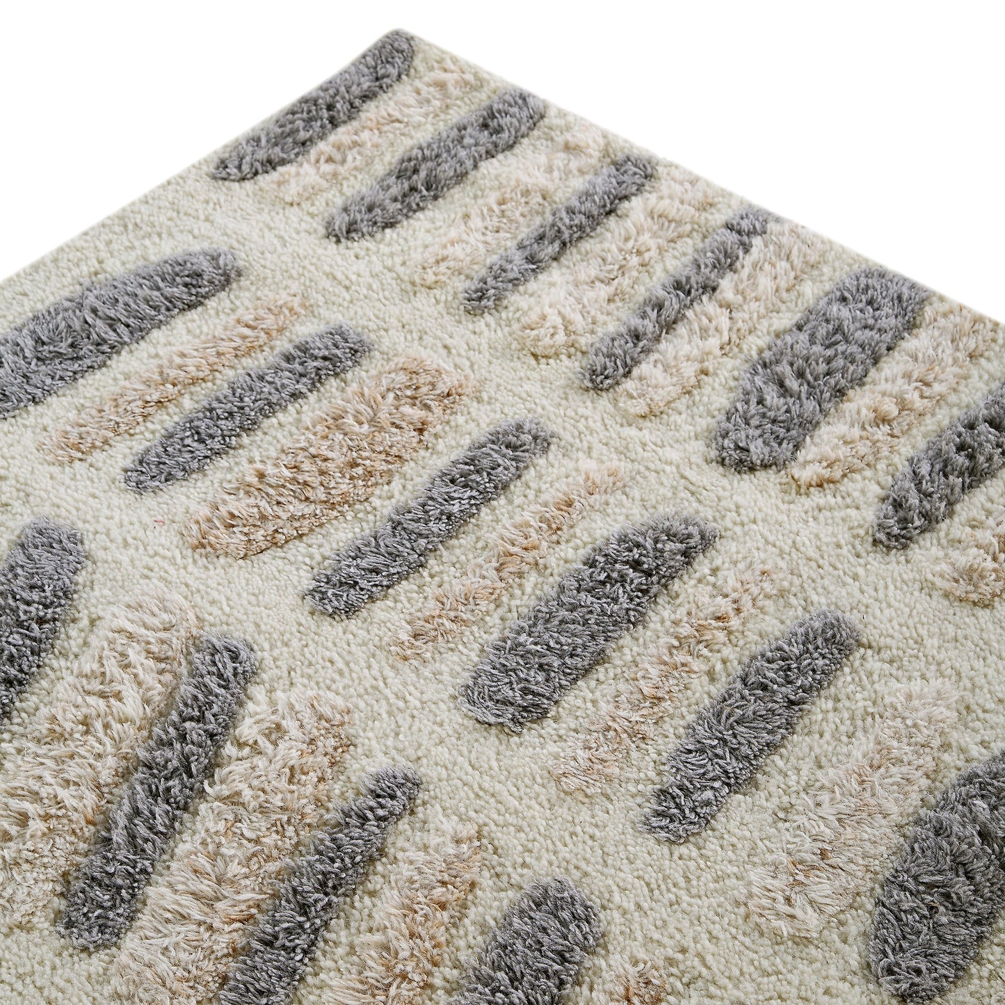 Tapis rectangulaire en laine de Nouvelle-Zélande touffeté à la main Pebble