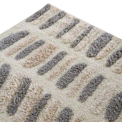 Tapis rectangulaire en laine de Nouvelle-Zélande touffeté à la main Pebble