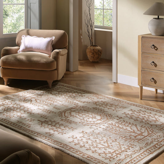 Tapis traditionnel en laine touffeté à la main de Varanasi