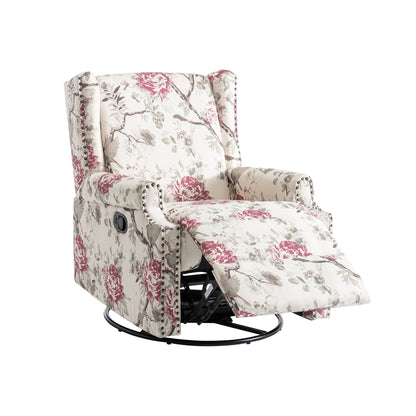 Ensemble de 2 fauteuils inclinables pivotants à bascule de 74 cm (29 po) de largeur, à dossier inclinable manuel.