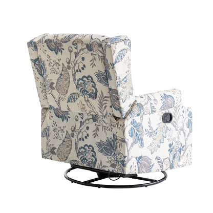 Ensemble de 2 fauteuils inclinables pivotants à bascule de 74 cm (29 po) de largeur, à dossier inclinable manuel.