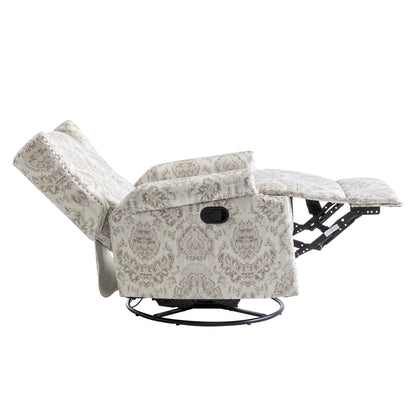 Ensemble de 2 fauteuils inclinables pivotants à bascule de 74 cm (29 po) de largeur, à dossier inclinable manuel.