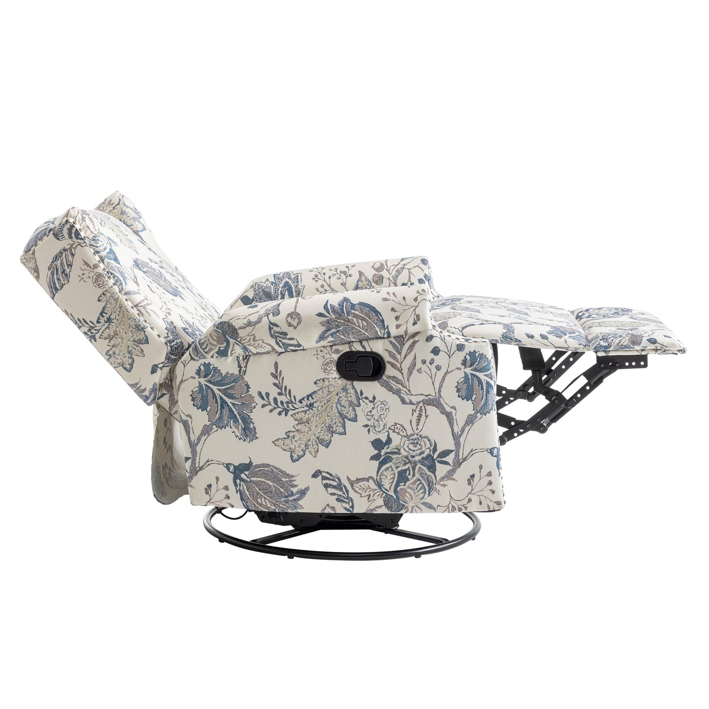 Ensemble de 2 fauteuils inclinables pivotants à bascule de 74 cm (29 po) de largeur, à dossier inclinable manuel.