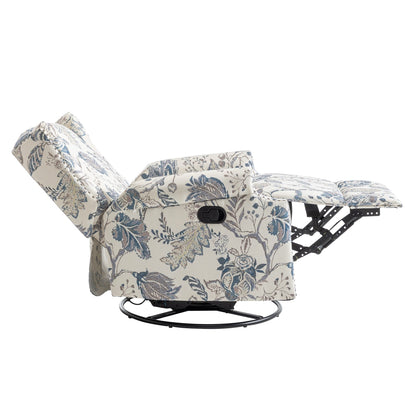 Ensemble de 2 fauteuils inclinables pivotants à bascule de 74 cm (29 po) de largeur, à dossier inclinable manuel.