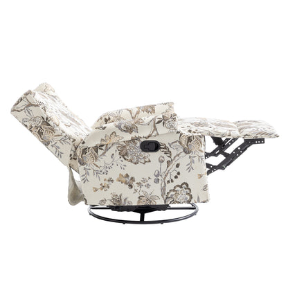 Ensemble de 2 fauteuils inclinables pivotants à bascule de 74 cm (29 po) de largeur, à dossier inclinable manuel.