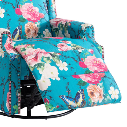 Ensemble de 2 fauteuils inclinables pivotants à bascule de 74 cm (29 po) de largeur, à dossier inclinable manuel.