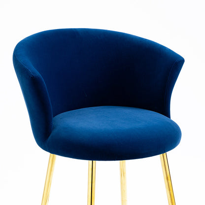 Ensemble de 2 tabourets de bar en velours bleu Kylie