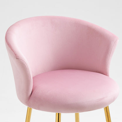 Ensemble de 2 tabourets de bar en velours rose Kylie
