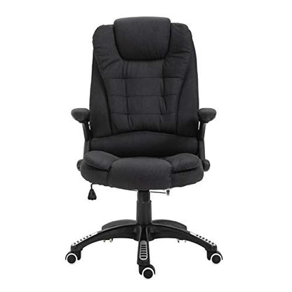 Fauteuil de bureau inclinable standard, extra-rembourré, tissu noir MO17