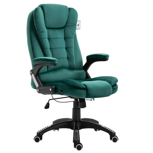 Fauteuil de bureau inclinable standard, extra-rembourré, velours vert