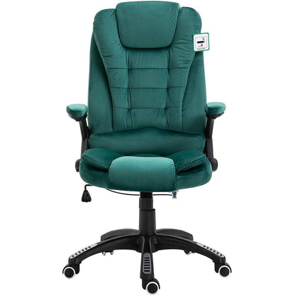 Fauteuil de bureau inclinable standard, extra-rembourré, velours vert
