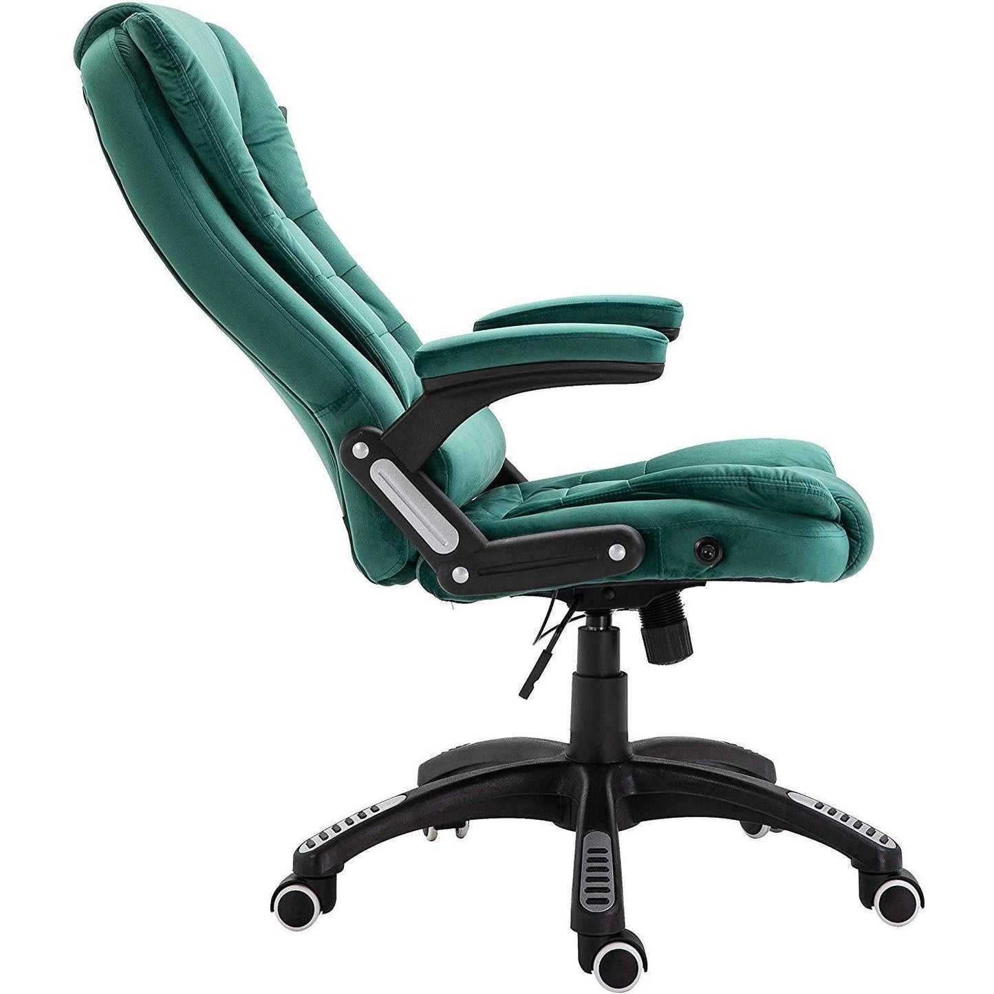 Fauteuil de bureau inclinable standard, extra-rembourré, velours vert