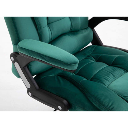 Fauteuil de bureau inclinable standard, extra-rembourré, velours vert